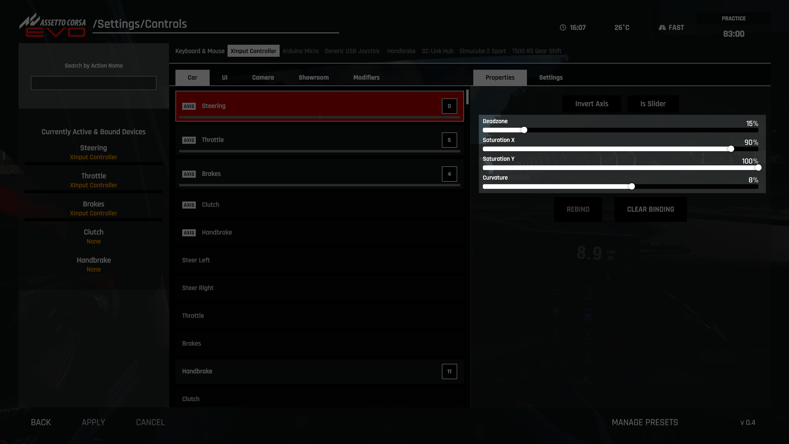 Assetto Corsa EVO Optimale Controller-Settings - © Kunos Simulazioni / Screenshot: © InaiMathi.de Assetto Corsa EVO