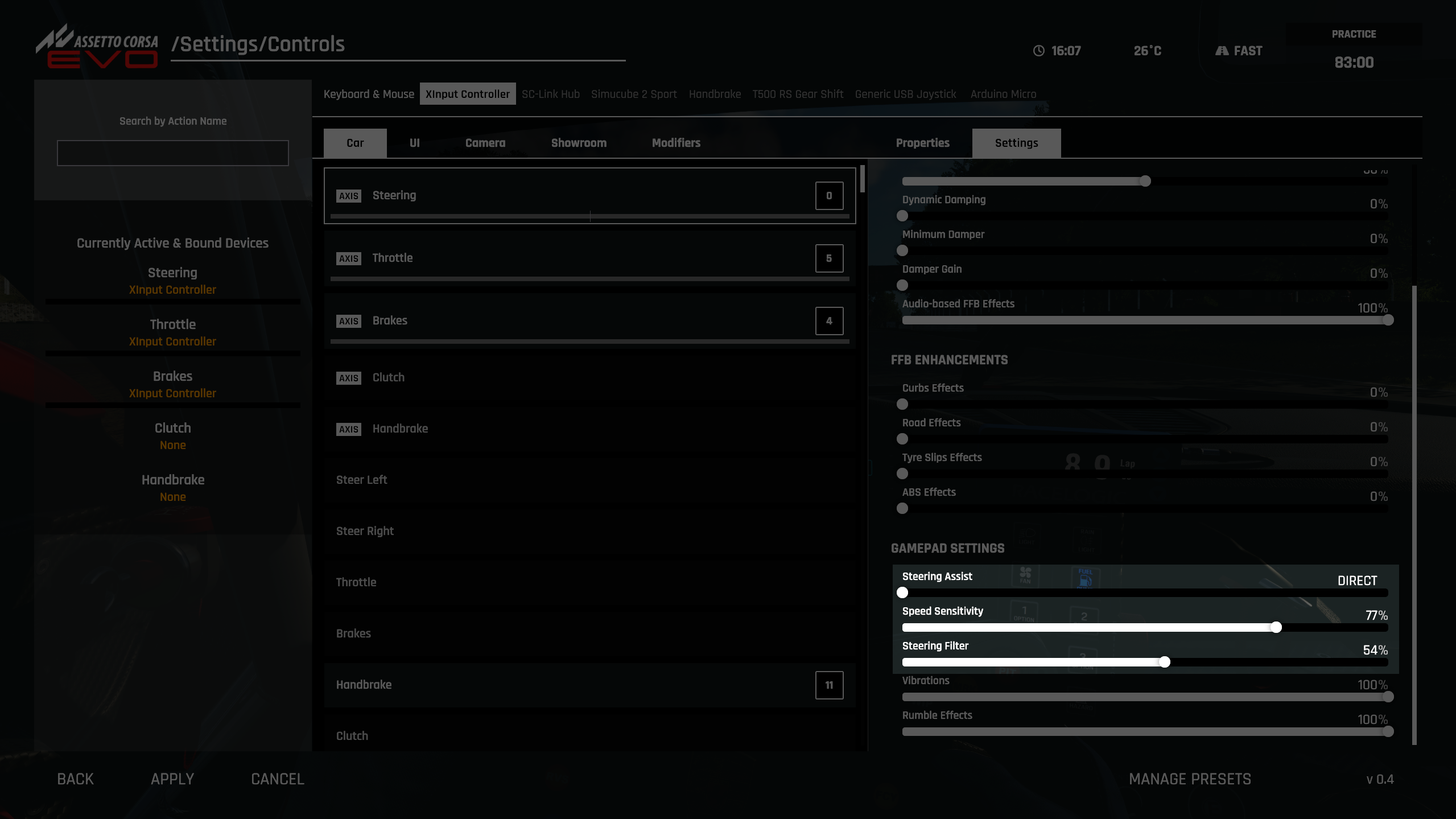 Assetto Corsa EVO Optimale Controller-Settings - © Kunos Simulazioni / Screenshot: © InaiMathi.de Assetto Corsa EVO