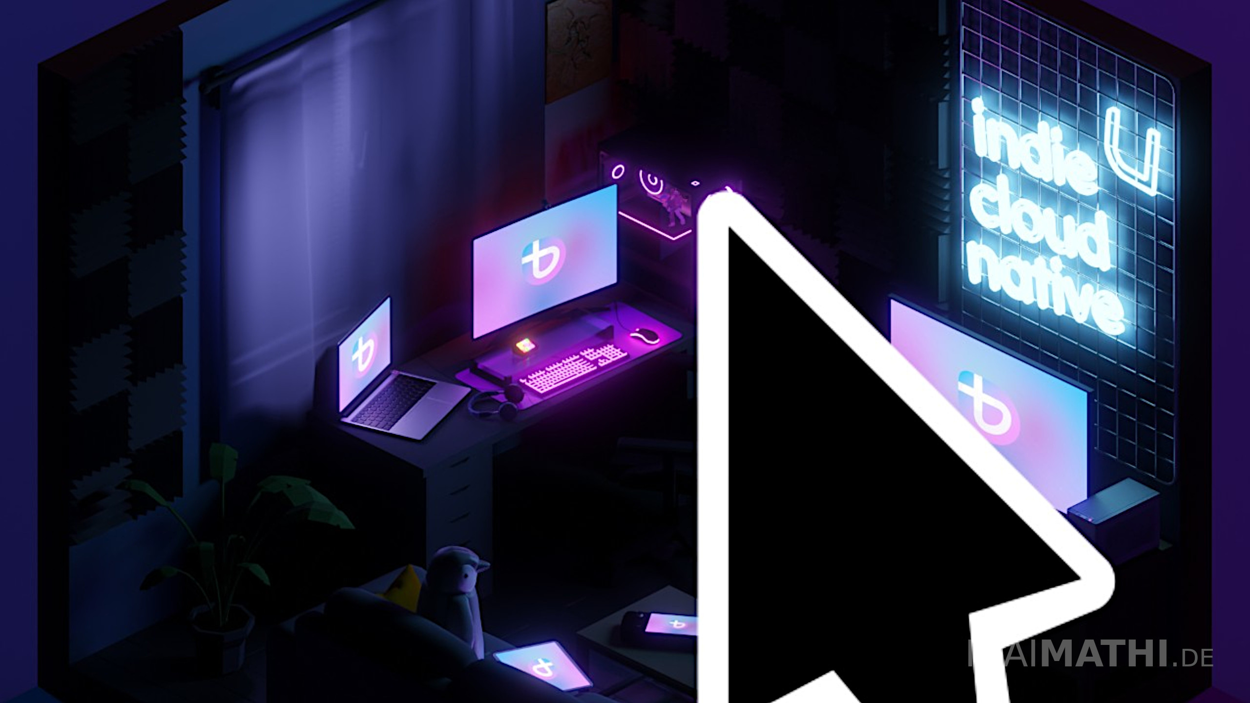 Gigantischer Mauszeiger in Bazzite Linux - Wallpaper: © Bazzite.gg / Screenshot: InaiMathi.de Gigantischer Mauszeiger in Bazzite Linux